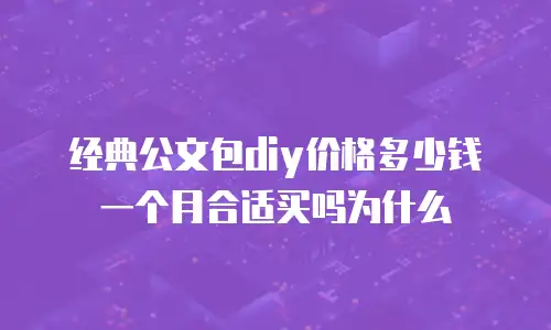 经典公文包diy价格多少钱一个月合适买吗为什么