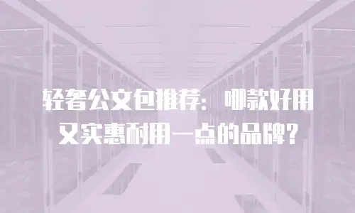 轻奢公文包推荐：哪款好用又实惠耐用一点的品牌？