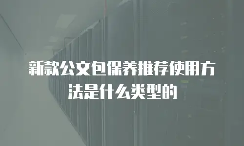 新款公文包保养推荐使用方法是什么类型的