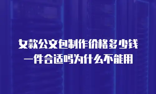 女款公文包制作价格多少钱一件合适吗为什么不能用
