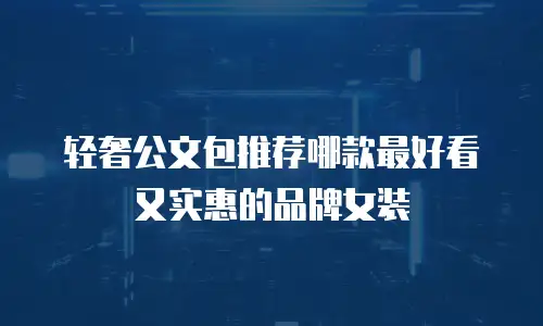 轻奢公文包推荐哪款最好看又实惠的品牌女装