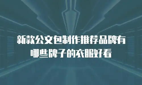 新款公文包制作推荐品牌有哪些牌子的衣服好看