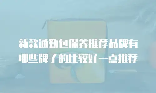 新款通勤包保养推荐品牌有哪些牌子的比较好一点推荐