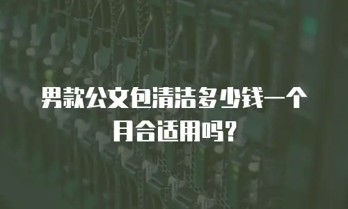 男款公文包清洁多少钱一个月合适用吗？