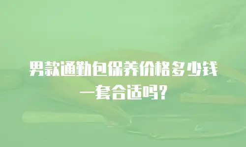 男款通勤包保养价格多少钱一套合适吗？