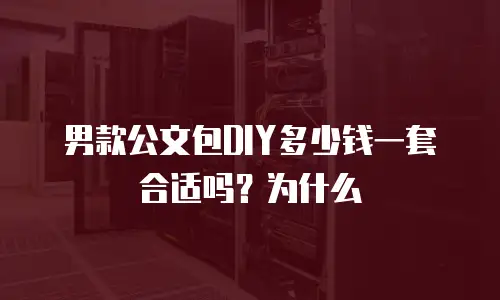 男款公文包DIY多少钱一套合适吗？为什么