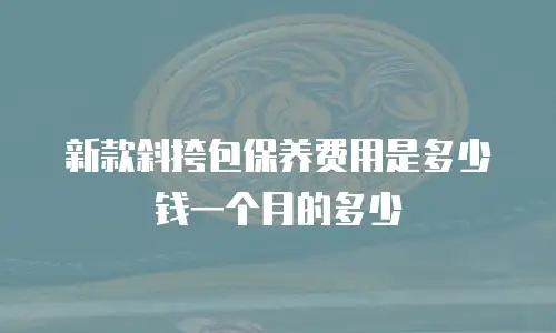 新款斜挎包保养费用是多少钱一个月的多少