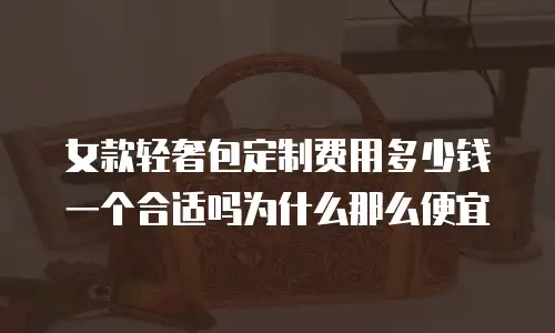 女款轻奢包定制费用多少钱一个合适吗为什么那么便宜