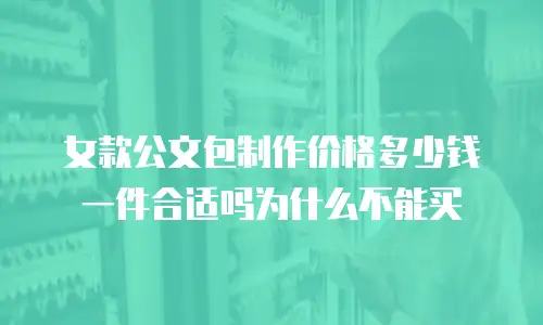 女款公文包制作价格多少钱一件合适吗为什么不能买