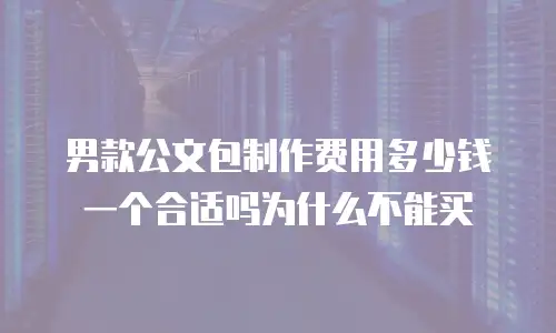 男款公文包制作费用多少钱一个合适吗为什么不能买