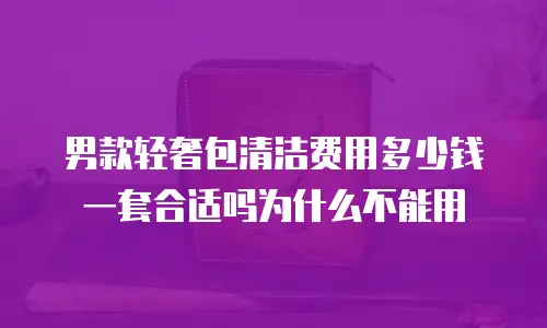 男款轻奢包清洁费用多少钱一套合适吗为什么不能用