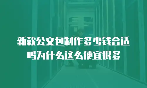 新款公文包制作多少钱合适吗为什么这么便宜很多