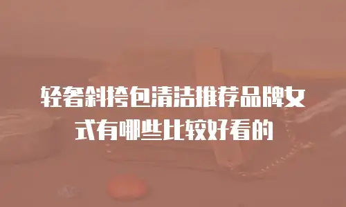 轻奢斜挎包清洁推荐品牌女式有哪些比较好看的