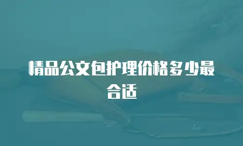 精品公文包护理价格多少最合适