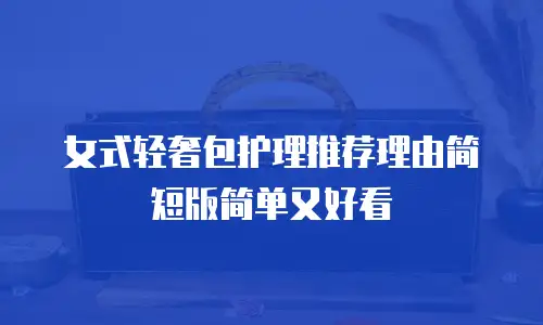 女式轻奢包护理推荐理由简短版简单又好看