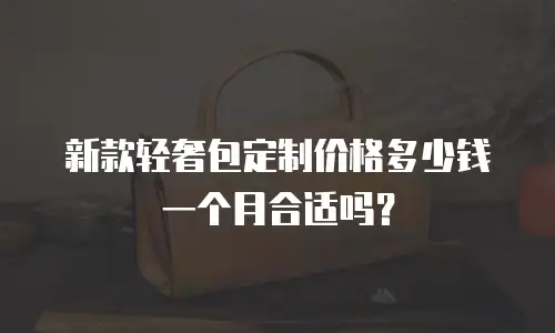 新款轻奢包定制价格多少钱一个月合适吗？