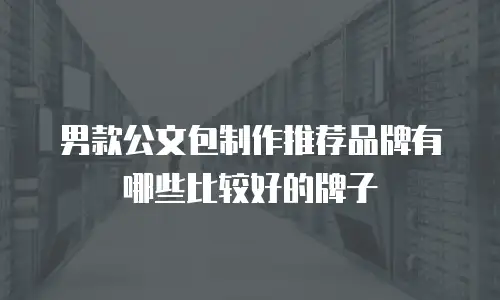 男款公文包制作推荐品牌有哪些比较好的牌子