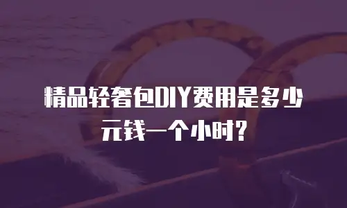 精品轻奢包DIY费用是多少元钱一个小时？