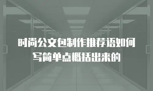 时尚公文包制作推荐语如何写简单点概括出来的