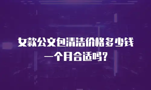 女款公文包清洁价格多少钱一个月合适吗？