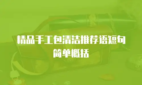 精品手工包清洁推荐语短句简单概括