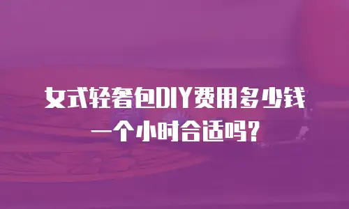 女式轻奢包DIY费用多少钱一个小时合适吗？