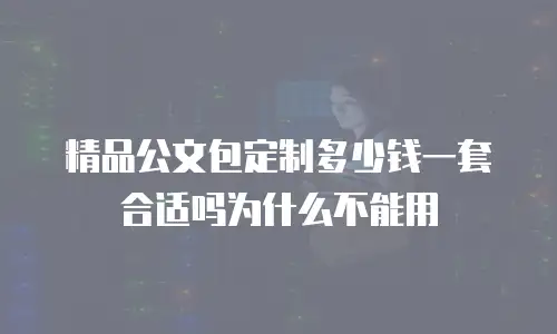精品公文包定制多少钱一套合适吗为什么不能用