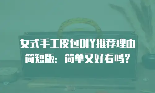 女式手工皮包DIY推荐理由简短版：简单又好看吗？