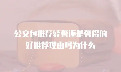 公文包推荐轻奢还是奢侈的好推荐理由吗为什么