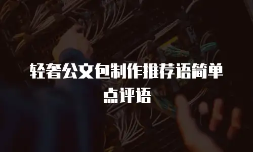 轻奢公文包制作推荐语简单点评语