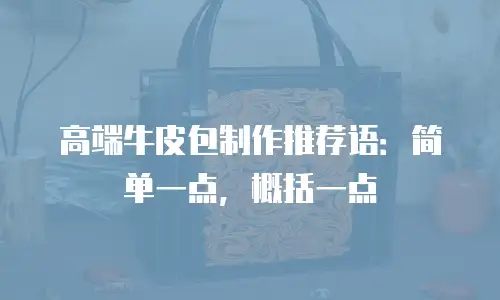 高端牛皮包制作推荐语：简单一点，概括一点