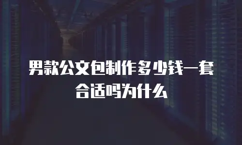 男款公文包制作多少钱一套合适吗为什么