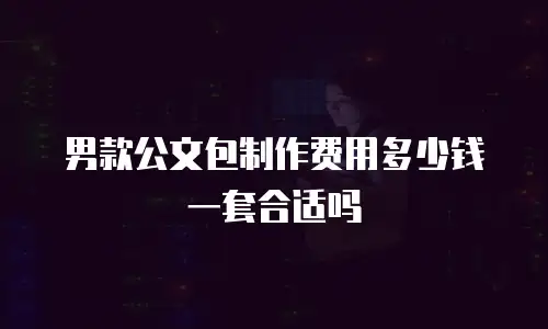 男款公文包制作费用多少钱一套合适吗