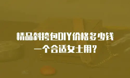 精品斜挎包DIY价格多少钱一个合适女士用？