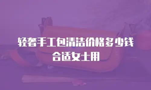 轻奢手工包清洁价格多少钱合适女士用