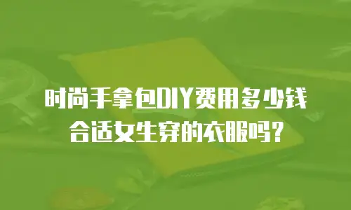 时尚手拿包DIY费用多少钱合适女生穿的衣服吗？