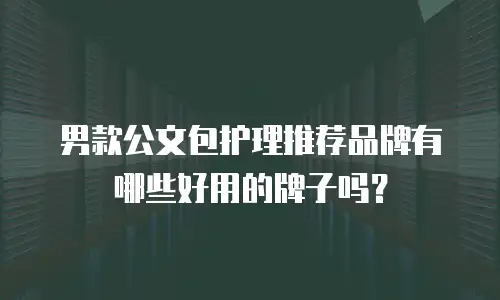 男款公文包护理推荐品牌有哪些好用的牌子吗？