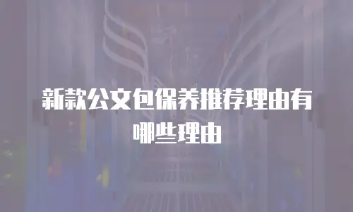 新款公文包保养推荐理由有哪些理由