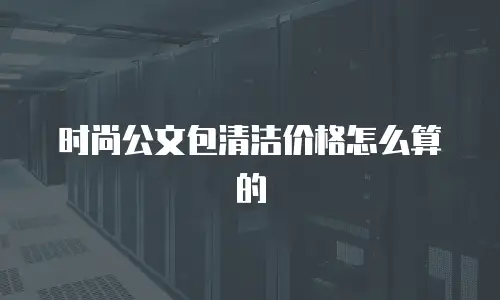 时尚公文包清洁价格怎么算的