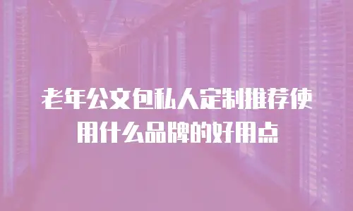 老年公文包私人定制推荐使用什么品牌的好用点