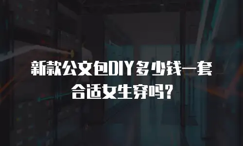 新款公文包DIY多少钱一套合适女生穿吗？