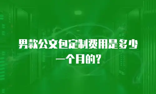 男款公文包定制费用是多少一个月的？