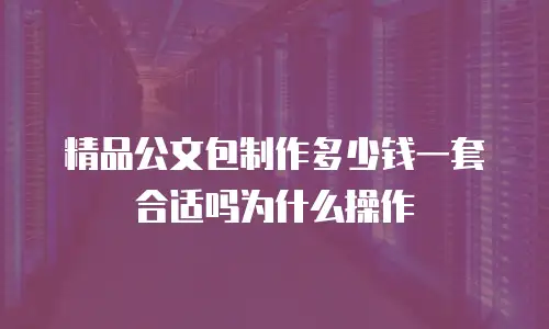 精品公文包制作多少钱一套合适吗为什么操作