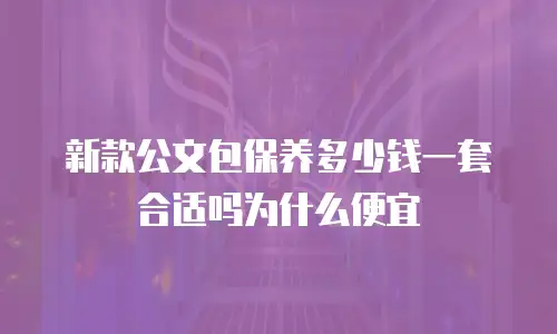 新款公文包保养多少钱一套合适吗为什么便宜