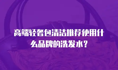 高端轻奢包清洁推荐使用什么品牌的洗发水？