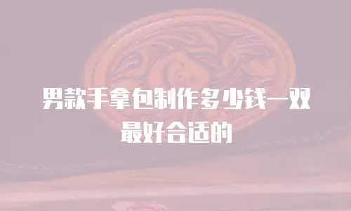男款手拿包制作多少钱一双最好合适的