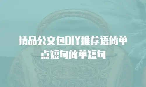 精品公文包DIY推荐语简单点短句简单短句