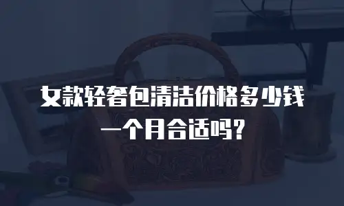 女款轻奢包清洁价格多少钱一个月合适吗？