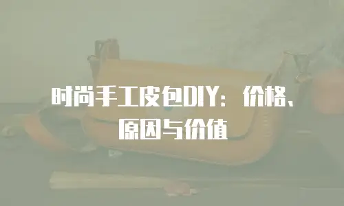 时尚手工皮包DIY：价格、原因与价值