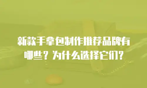 新款手拿包制作推荐品牌有哪些？为什么选择它们？